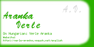 aranka verle business card